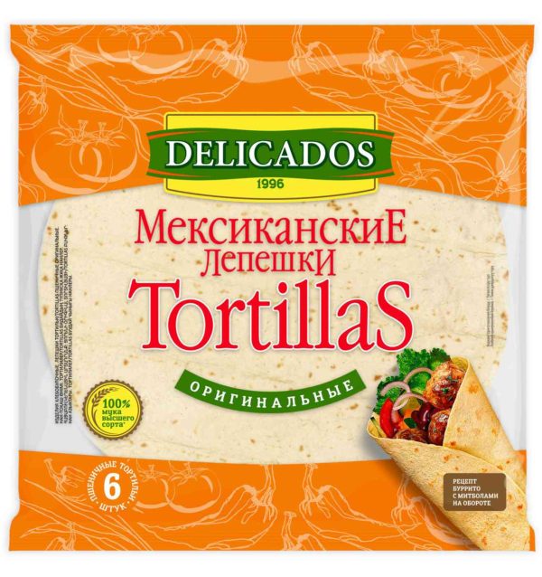 Лепёшки пшеничные мексиканские Tortillas Delicados