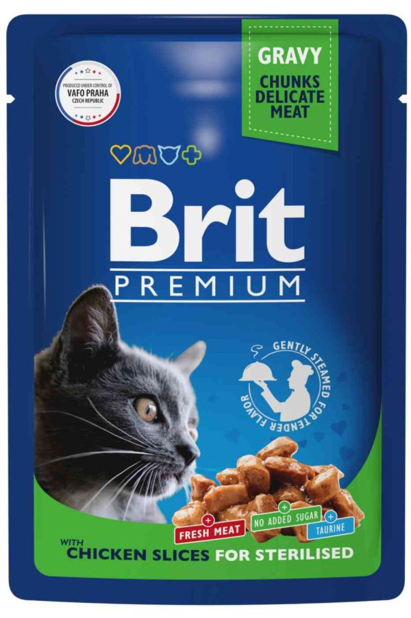 Влажный корм для стерилизованных кошек  Brit