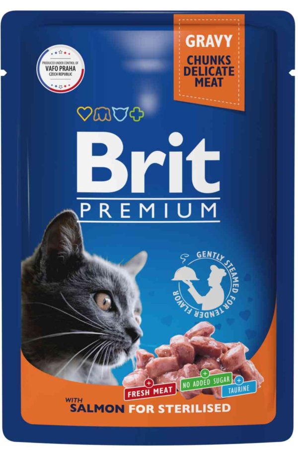 Влажный корм для стерилизованных кошек  Brit