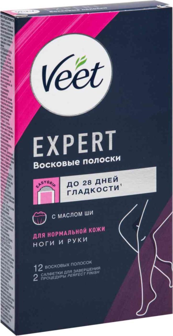 Восковые полоски для депиляции  Veet
