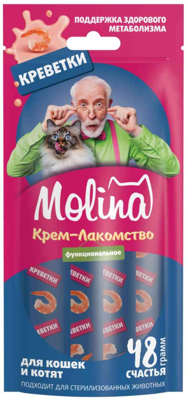 Крем-лакомство для кошек и котят функциональное Molina