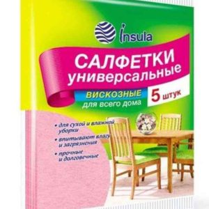 Салфетки универсальные вискозные Insula