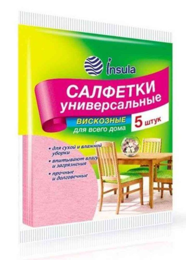 Салфетки универсальные вискозные Insula