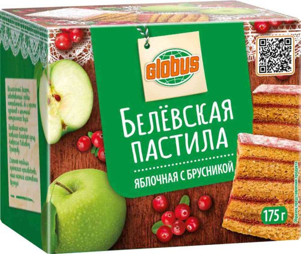 Белёвская пастила яблочная Глобус