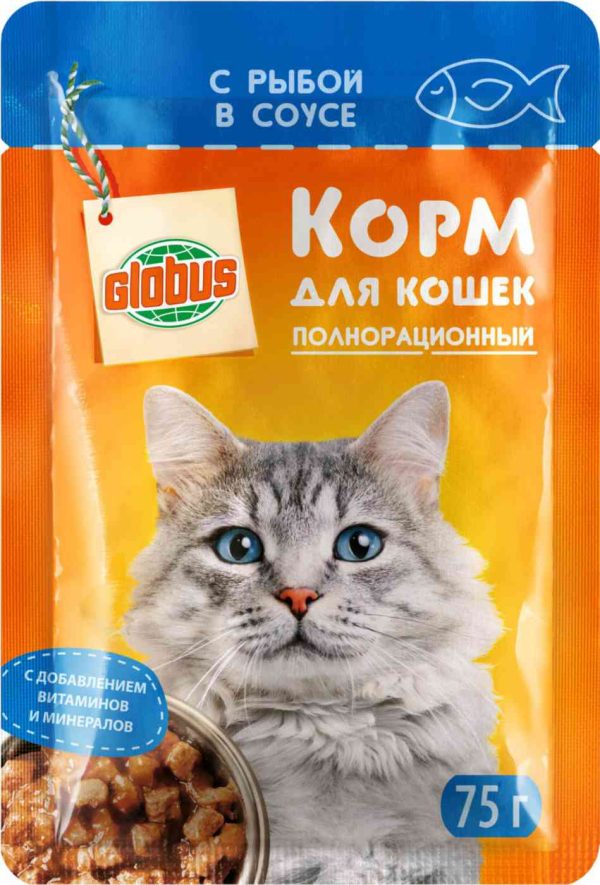 Влажный корм для кошек  Глобус