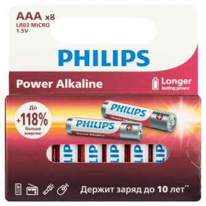 Батарейки алкалиновые Philips