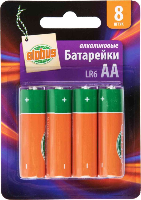 Батарейки алкалиновые Глобус