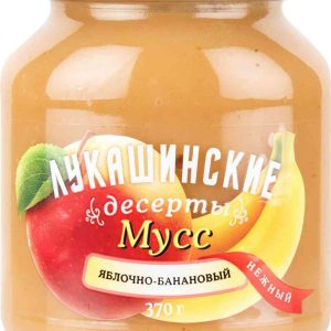 Мусс яблочно-банановый Лукашинские