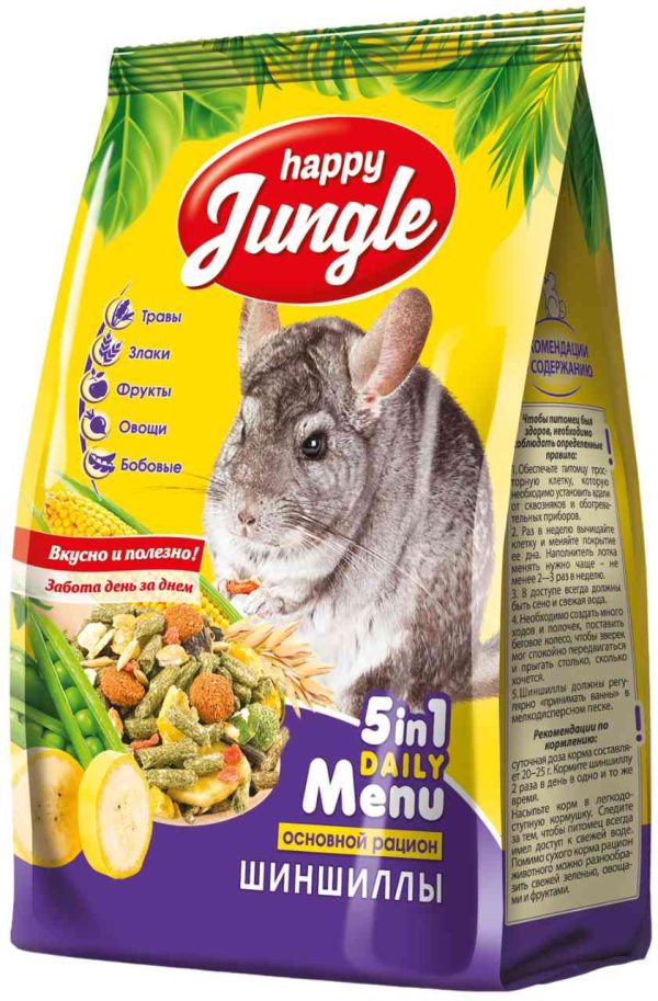 Корм для шиншилл  Happy Jungle