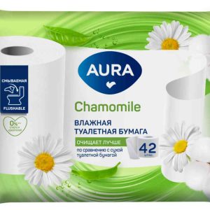 Туалетная бумага влажная Aura