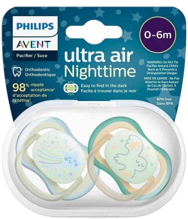 Соска-пустышка силиконовая светящаяся Philips Avent