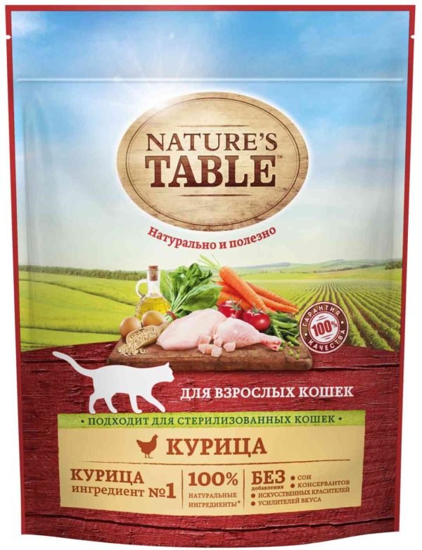Сухой корм для стерилизованных кошек  Nature's Table