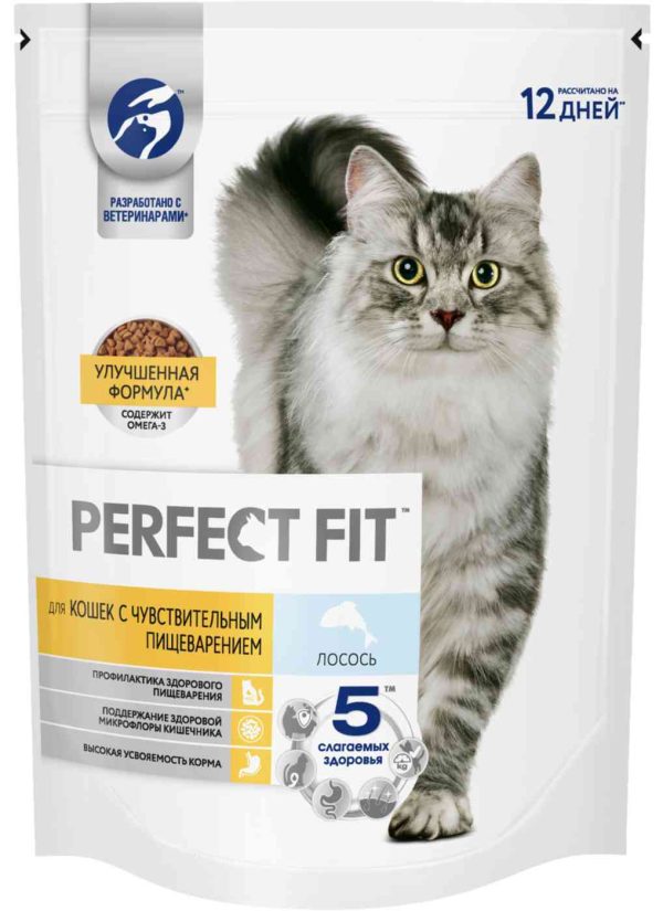 Сухой корм для кошек с чувствительным пищеварением  Perfect Fit