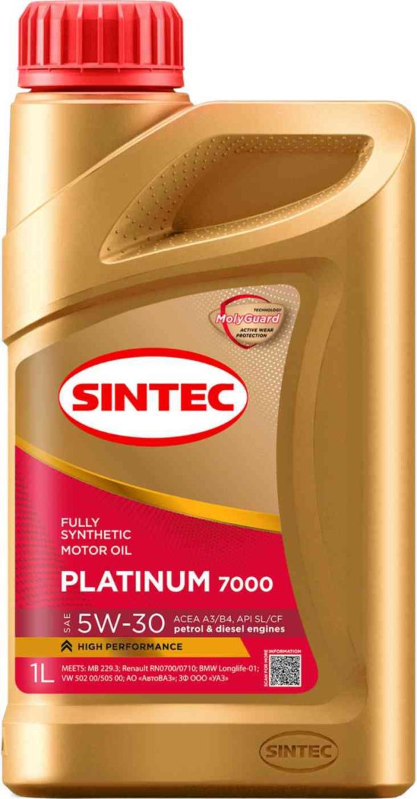 Масло моторное синтетическое SINTEC