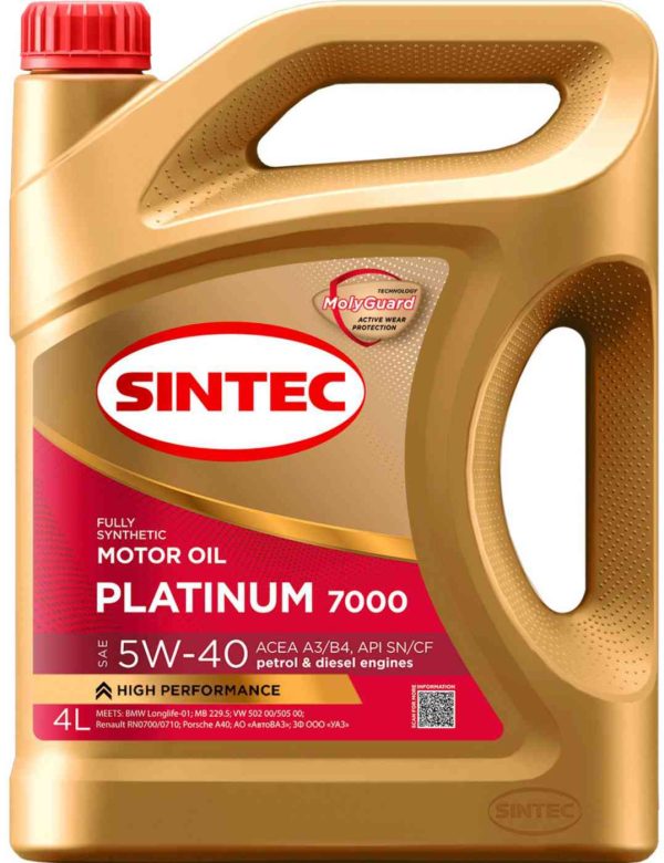 Масло моторное синтетическое SINTEC