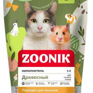 Наполнитель для кошачьего туалета древесный Zoonik