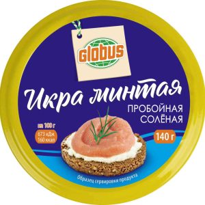 Икра минтая пробойная солёная Глобус