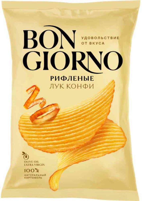 Чипсы картофельные рифленые Bon Giorno