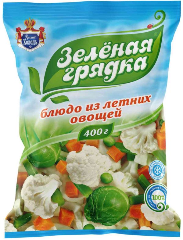 Блюдо из летних овощей  Зеленая грядка