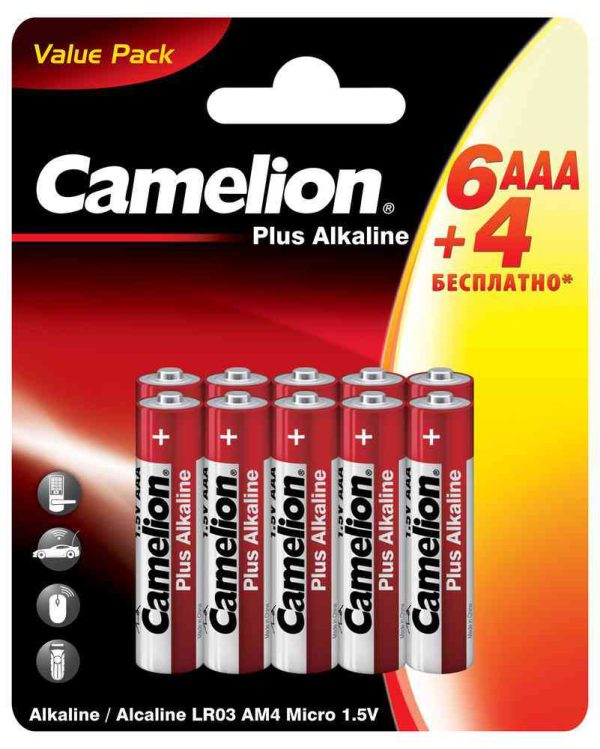 Батарейки алкалиновые Camelion