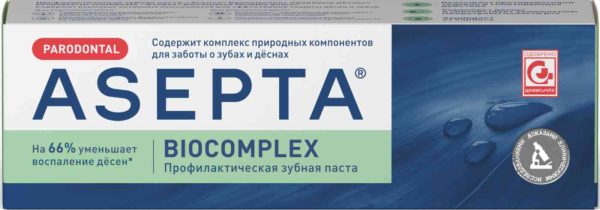 Зубная паста профилактическая Asepta