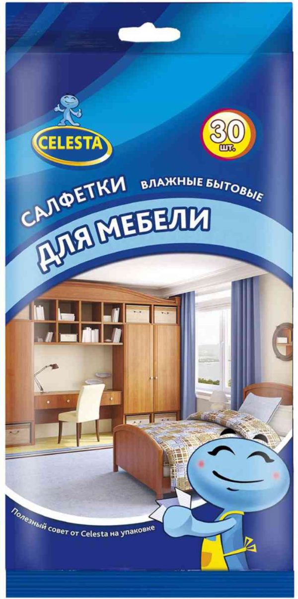 Влажные салфетки для мебели  Celesta