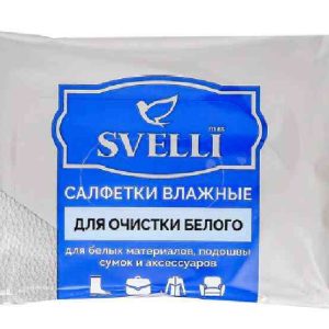 Влажные салфетки для белых материалов, подошвы, сумок и аксессуаров  Svelli