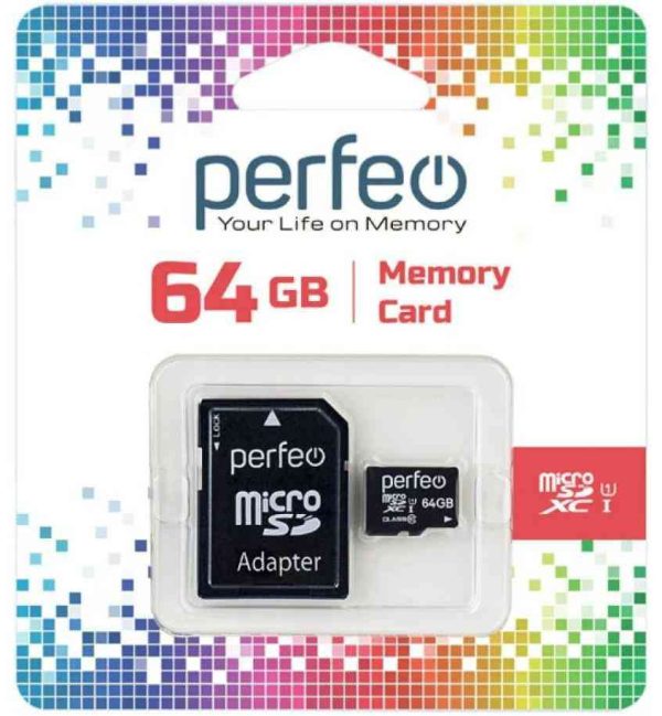 Карта памяти microSDXC Perfeo