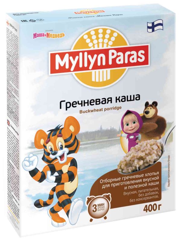 Каша гречневая из отборных хлопьев Myllyn Paras