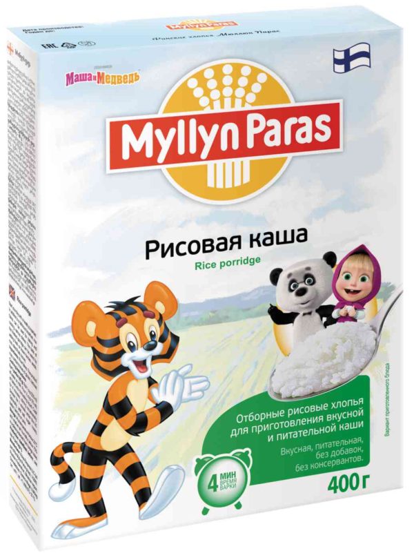 Каша рисовая из отборных хлопьев Myllyn Paras