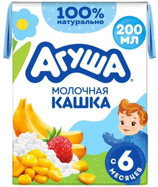 Каша рисово-кукурузная молочная Агуша