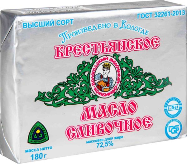 Масло сливочное Крестьянское