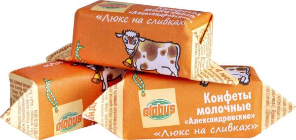 Конфеты молочные Глобус