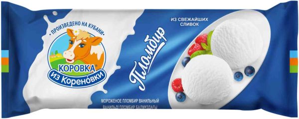 Мороженое пломбир из свежайших сливок Коровка из Кореновки