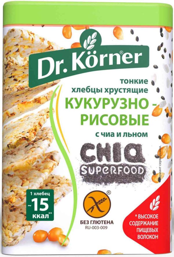 Хлебцы кукурузно-рисовые Dr. Körner