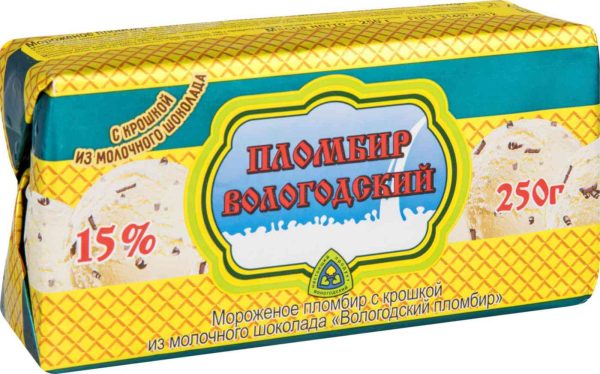 Мороженое  Пломбир Вологодский