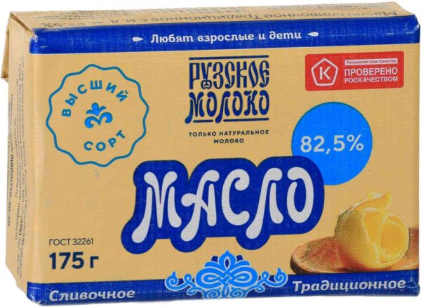 Масло сливочное Рузское молоко