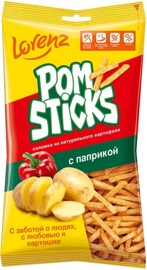 Чипсы картофельные соломкой Lorenz Pomsticks
