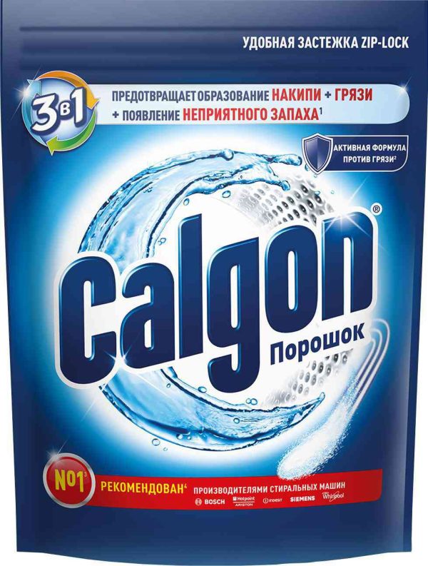 Средство для смягчения воды и предотвращения образования известкового налёта порошкообразное 3 в 1 Calgon